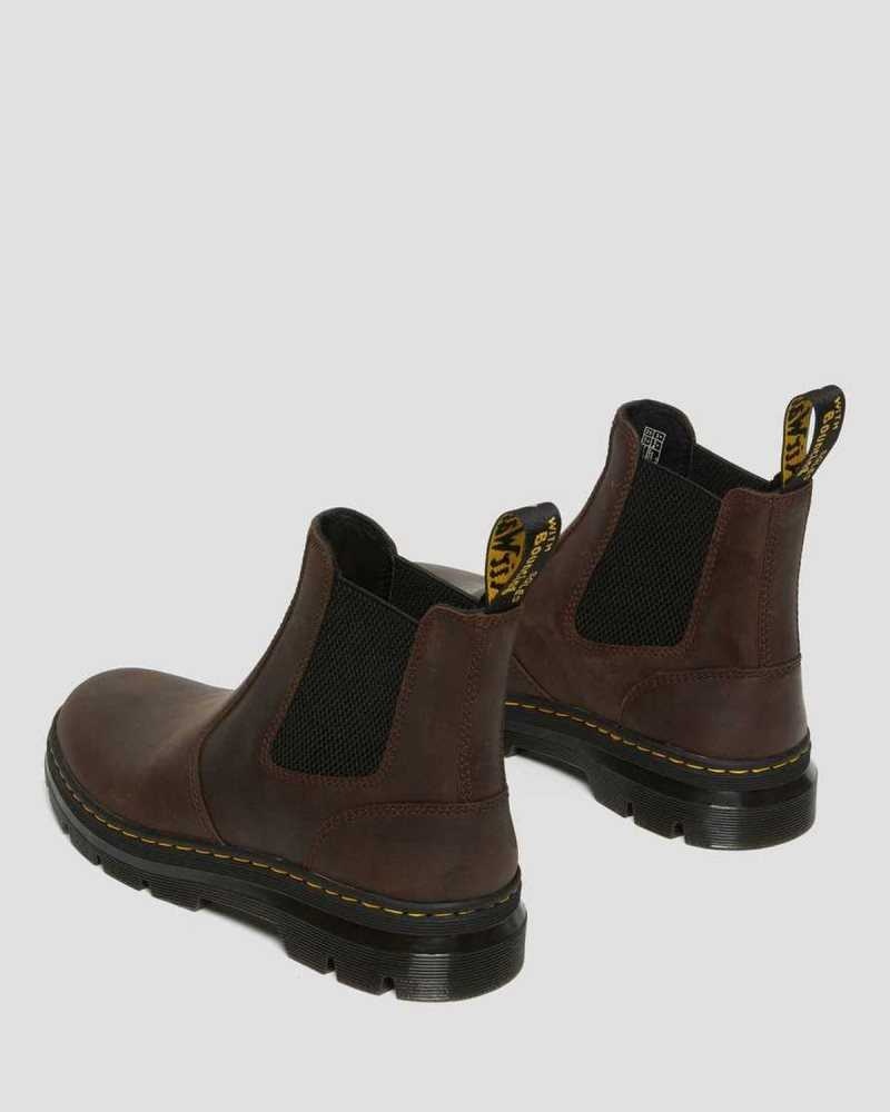 Dr Martens Embury Crazy Horse Leather Casual Boots Ankle Boots Brown | 25341TUIH