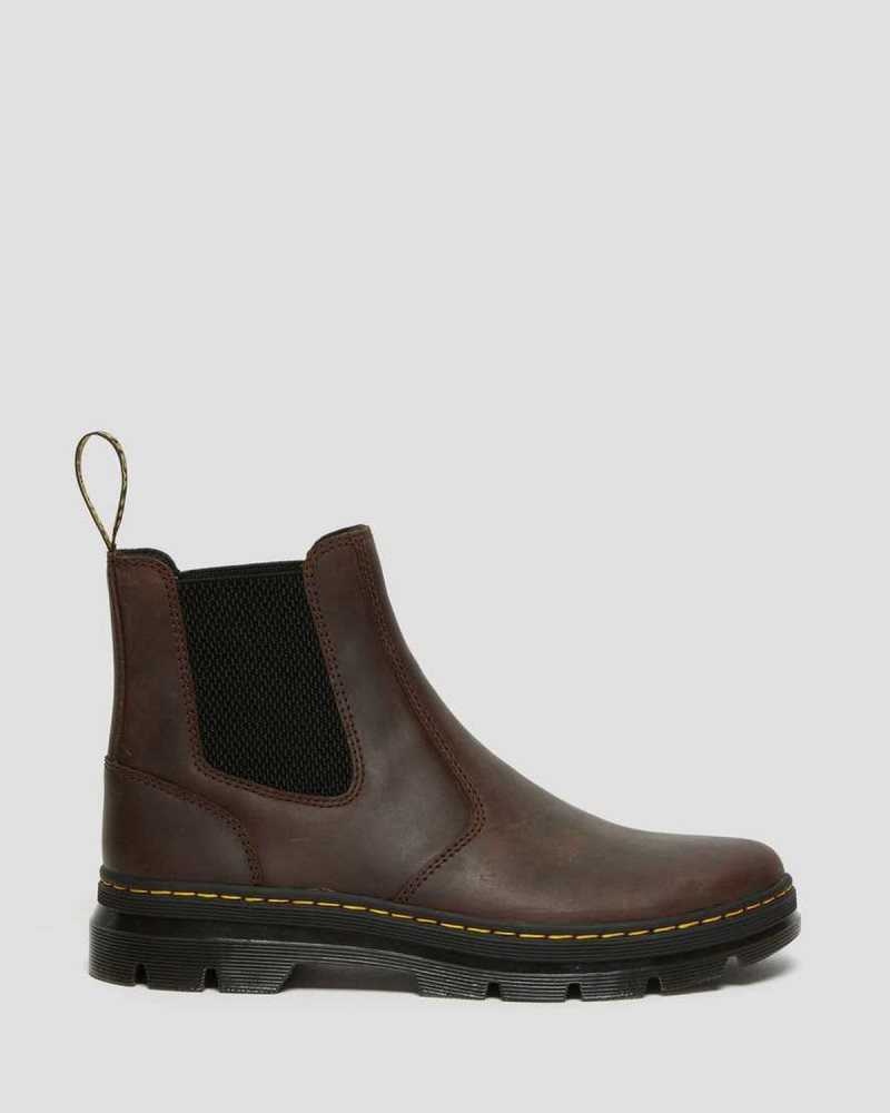 Dr Martens Embury Crazy Horse Leather Casual Boots Ankle Boots Brown | 25341TUIH