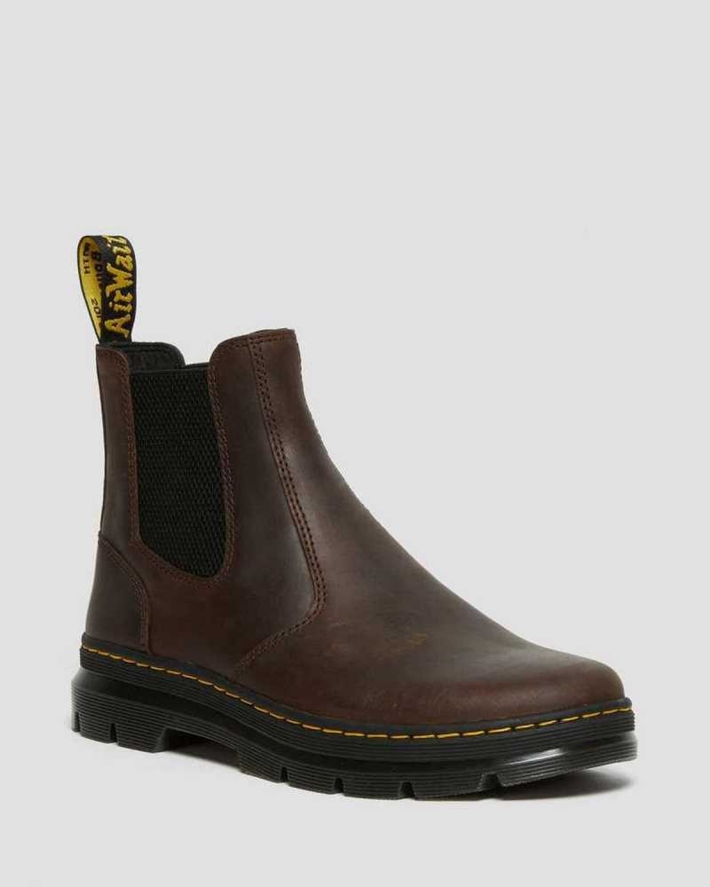 Dr Martens Embury Crazy Horse Leather Casual Boots Ankle Boots Brown | 25341TUIH