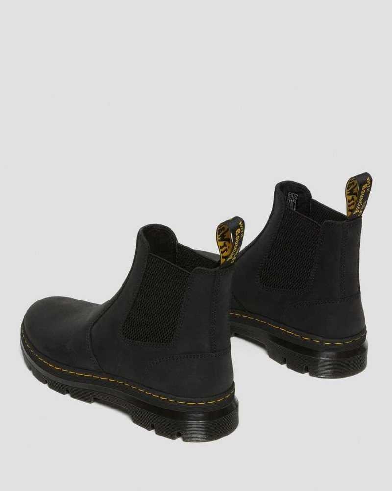 Dr Martens Embury Leather Casual Chelsea Boots Ankle Boots Black | 85476MWRC