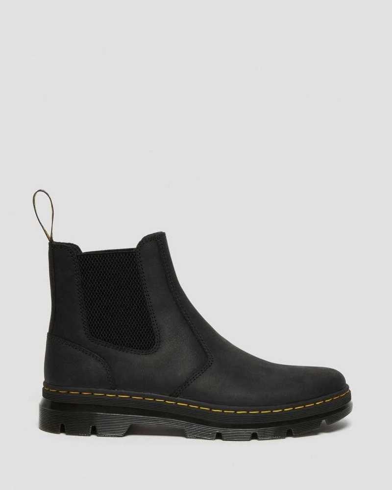 Dr Martens Embury Leather Casual Chelsea Boots Ankle Boots Black | 85476MWRC