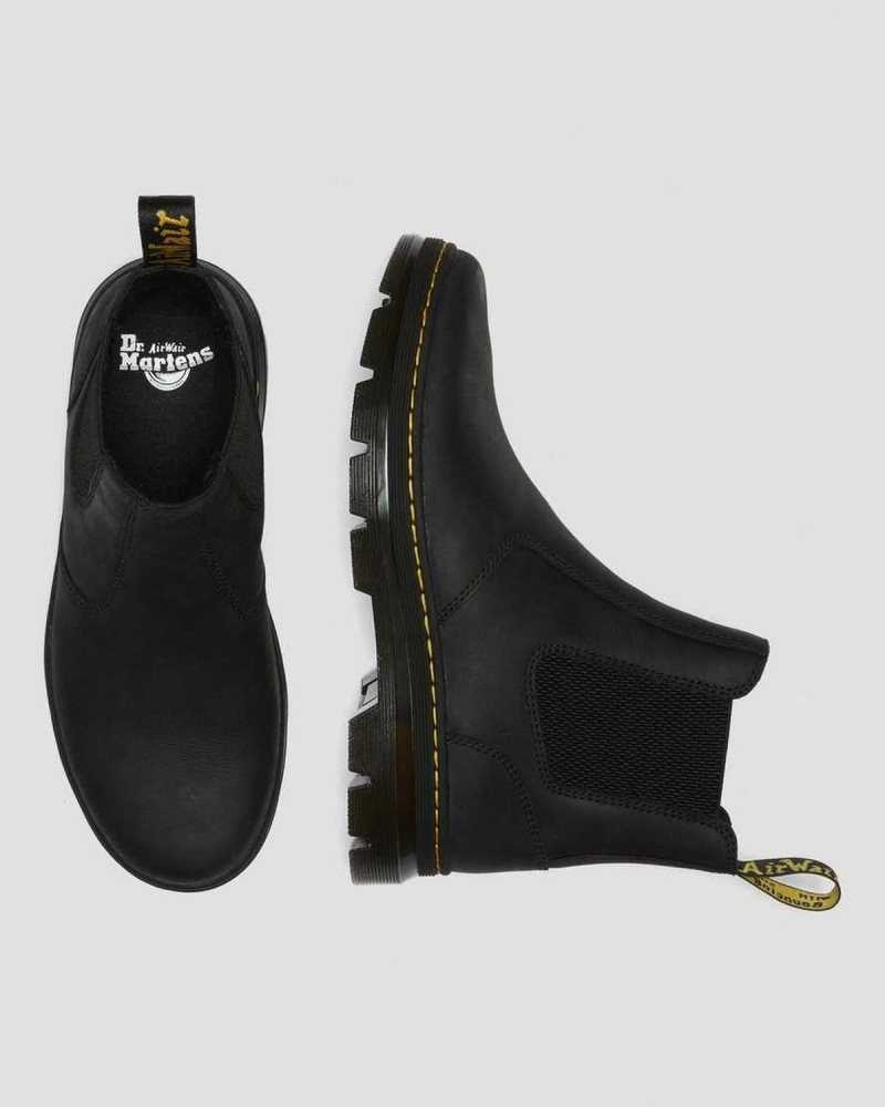 Dr Martens Embury Leather Casual Chelsea Boots Ankle Boots Black | 85476MWRC