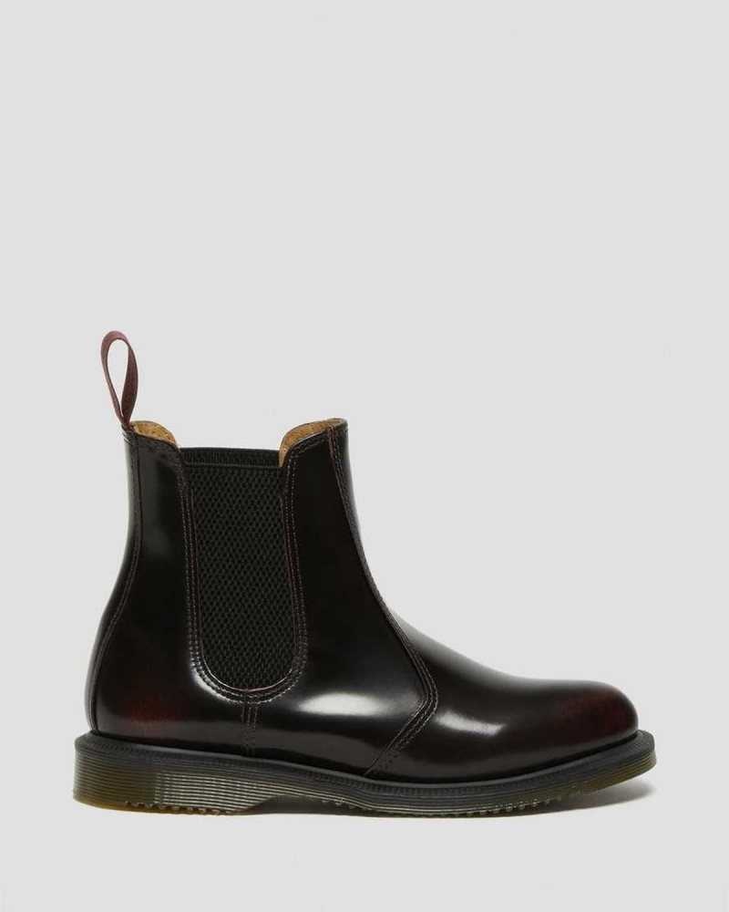 Dr Martens Flora Arcadia Leather Chelsea Boots Chelsea Boots Pink Red | 09745VGSM