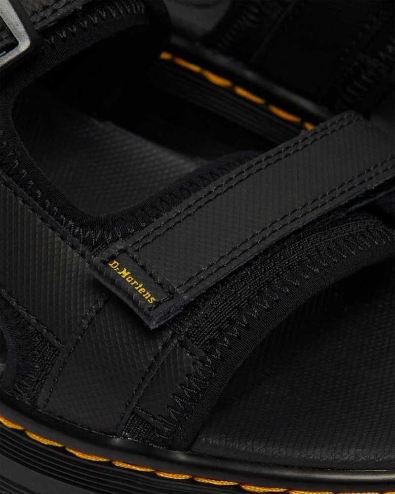 Dr Martens Forster Webbing Sandals Strap Sandals Black | 37906YCTA