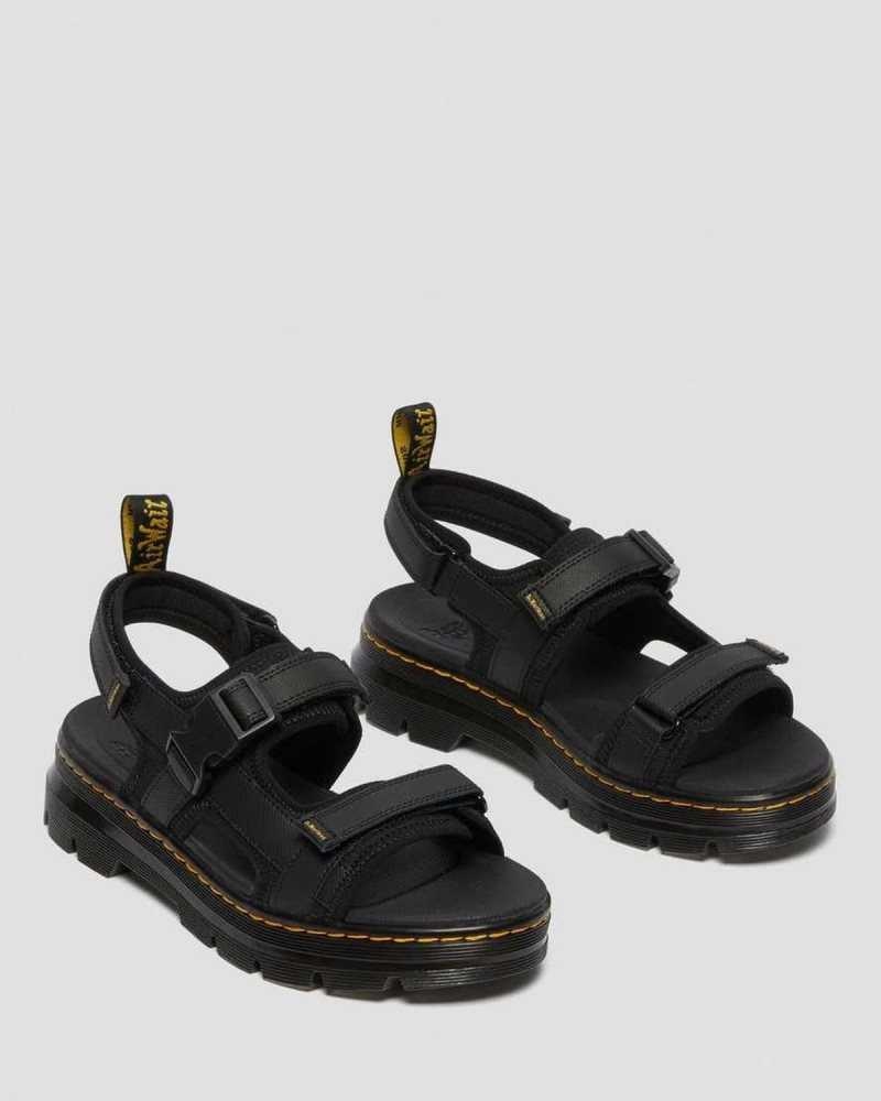 Dr Martens Forster Webbing Sandals Strap Sandals Black | 37906YCTA