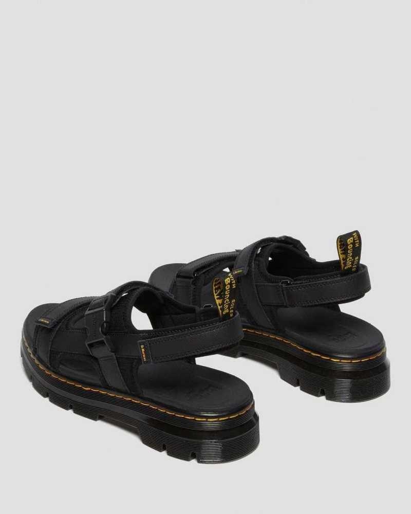 Dr Martens Forster Webbing Sandals Strap Sandals Black | 37906YCTA