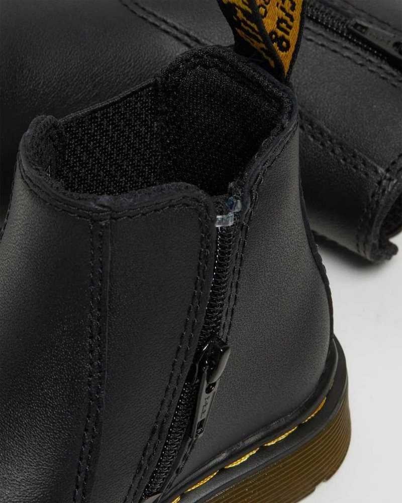 Dr Martens Infant/Toddler 2976 Softy T Leather Chelsea Boots Boots Black | 02816DFSL