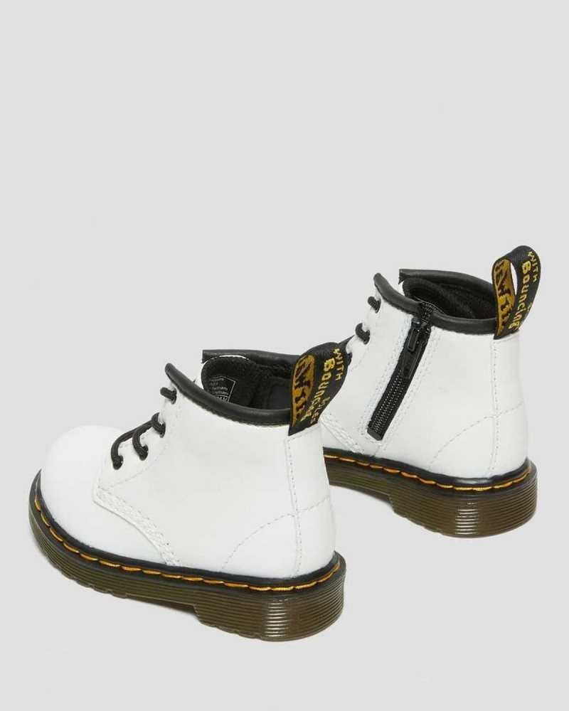 Dr Martens Infant 1460 Leather Lace Up Boots Boots White | 94806TYGW