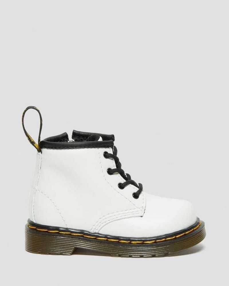 Dr Martens Infant 1460 Leather Lace Up Boots Boots White | 94806TYGW