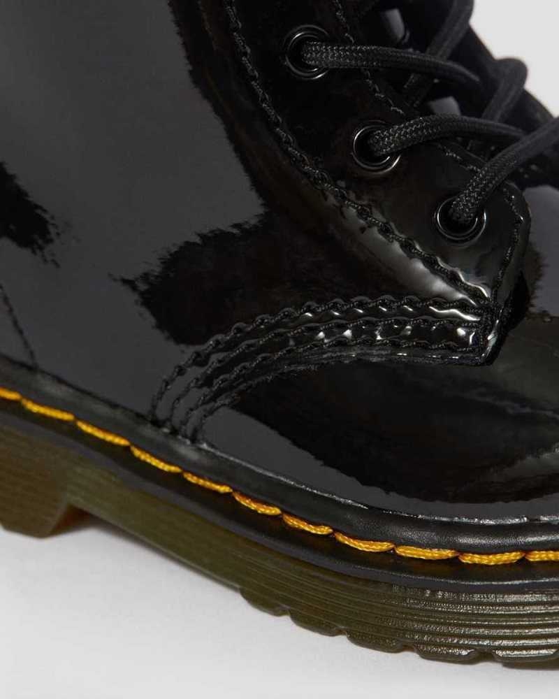 Dr Martens Infant 1460 Patent Leather Lace Up Boots Boots Black | 76832IWCX