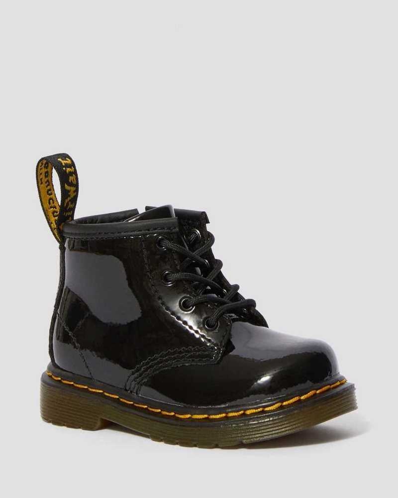 Dr Martens Infant 1460 Patent Leather Lace Up Boots Boots Black | 76832IWCX