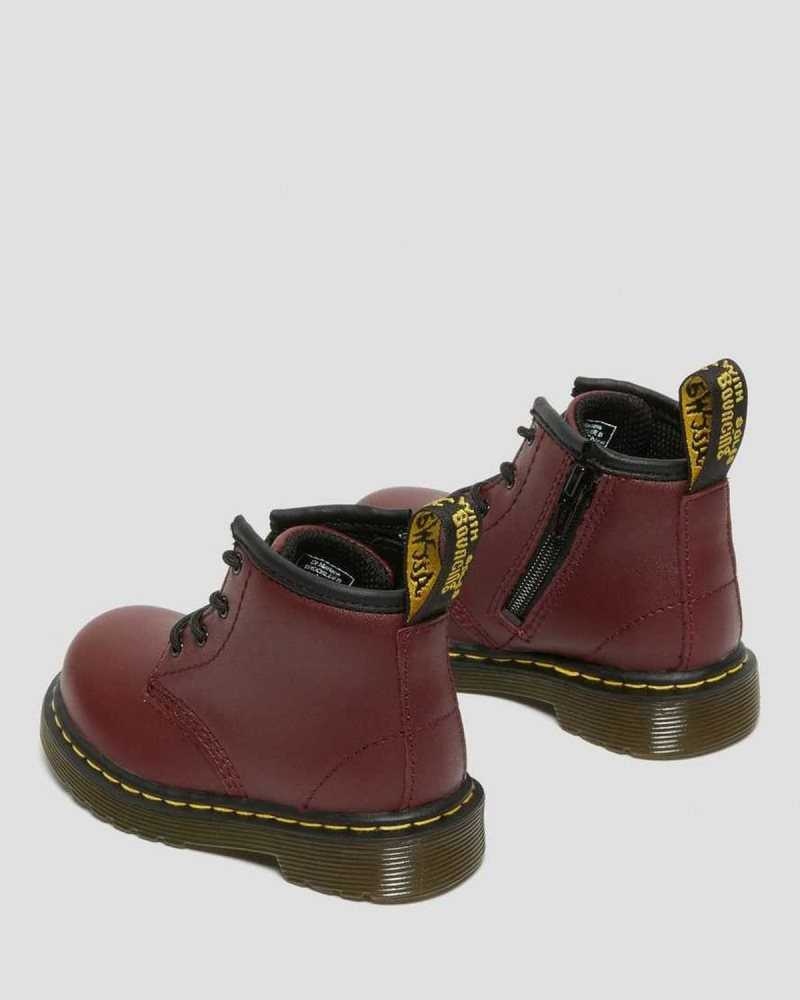 Dr Martens Infant 1460 Softy T Leather Lace Up Boots Boots Pink Red | 10265TNGV