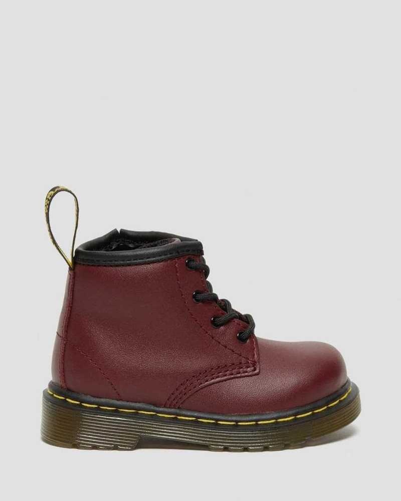 Dr Martens Infant 1460 Softy T Leather Lace Up Boots Boots Pink Red | 10265TNGV