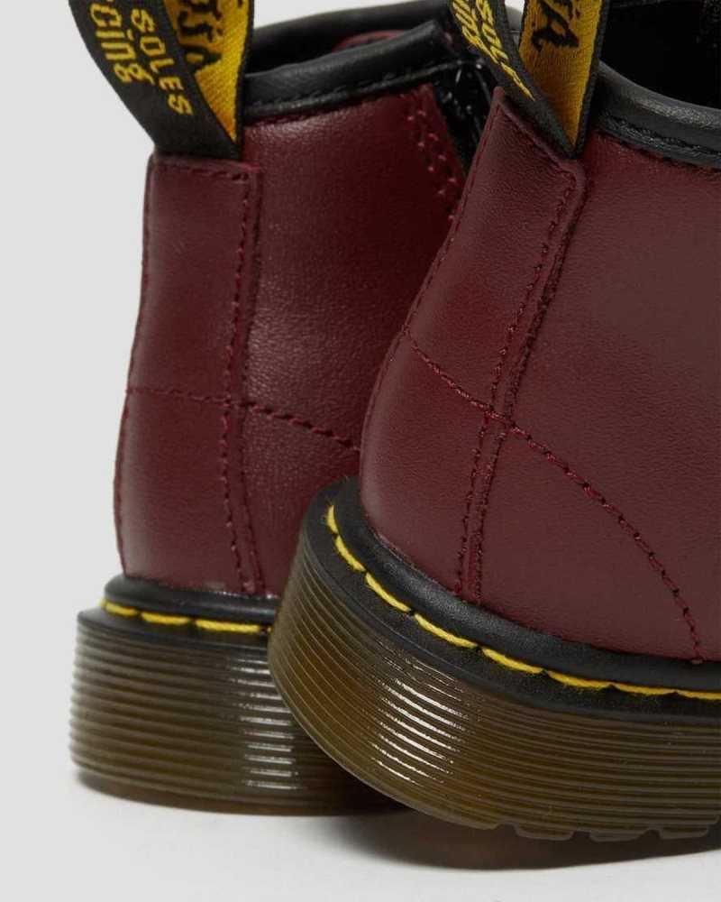 Dr Martens Infant 1460 Softy T Leather Lace Up Boots Boots Pink Red | 10265TNGV