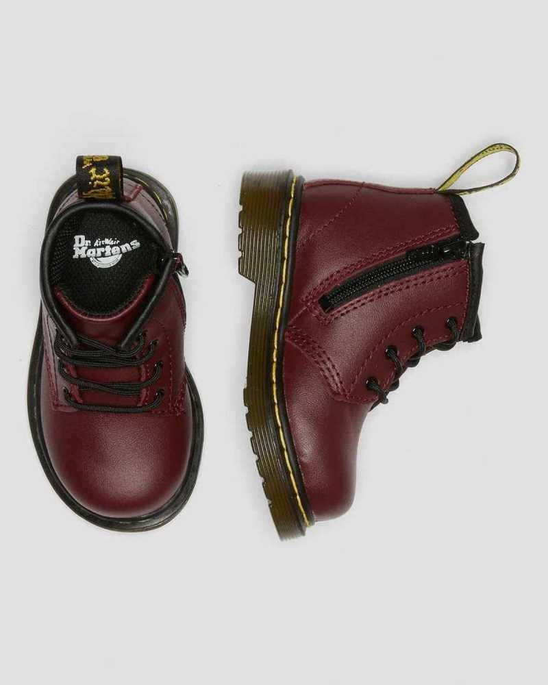 Dr Martens Infant 1460 Softy T Leather Lace Up Boots Boots Pink Red | 10265TNGV