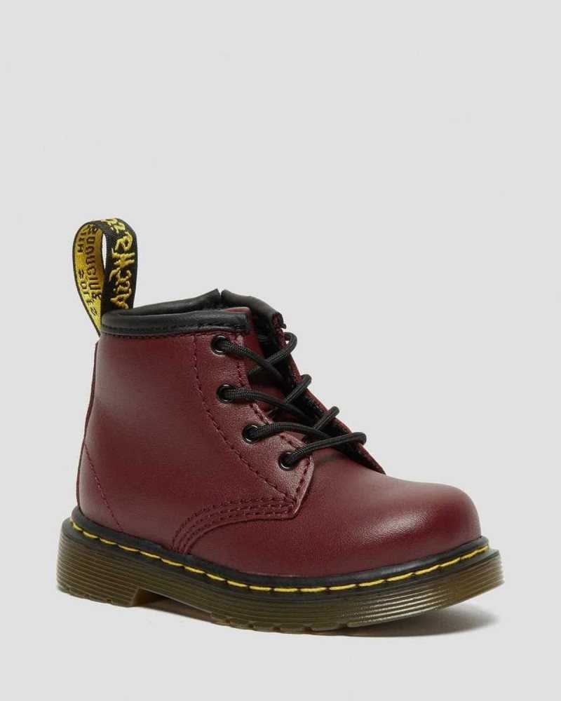 Dr Martens Infant 1460 Softy T Leather Lace Up Boots Boots Pink Red | 10265TNGV