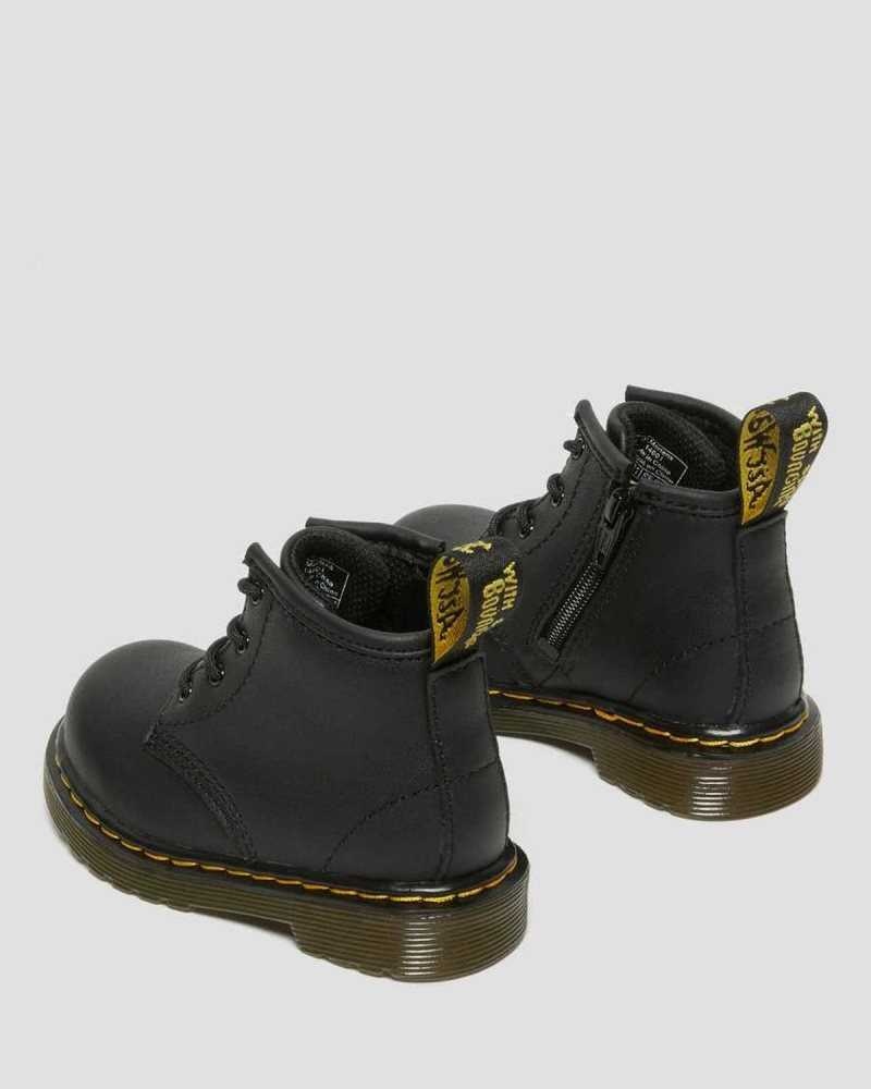 Dr Martens Infant 1460 Softy T Leather Lace Up Boots Boots Black | 41857ZXLK