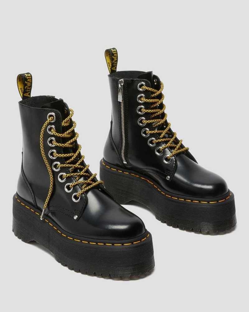 Dr Martens Jadon Max Platform Boots Ankle Boots Black | 94651JOVI