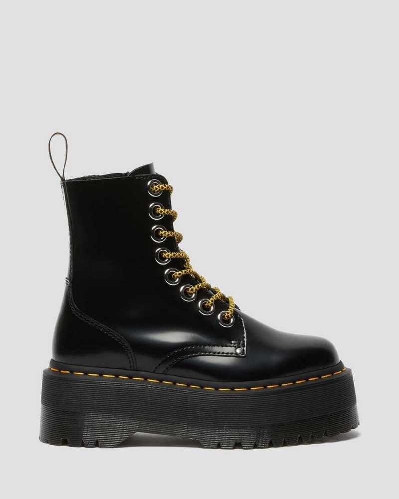 Dr Martens Jadon Max Platform Boots Ankle Boots Black | 94651JOVI