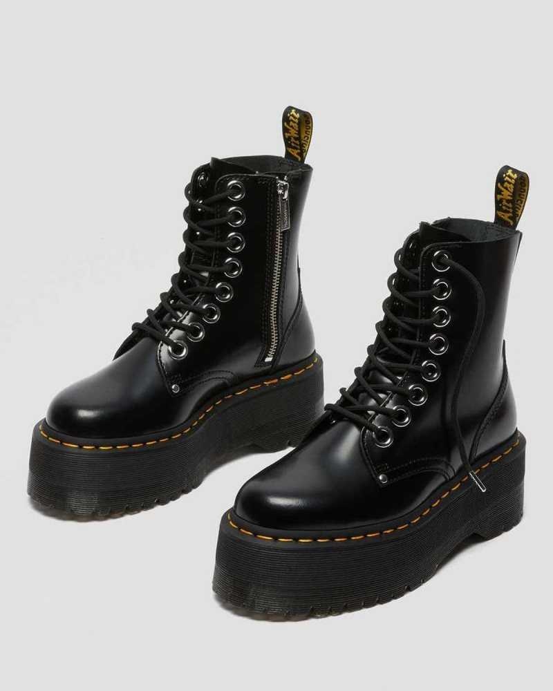 Dr Martens Jadon Max Platform Boots Ankle Boots Black | 94651JOVI