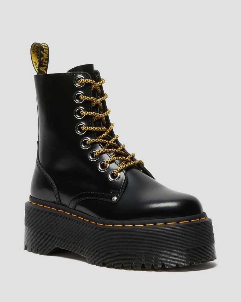 Dr Martens Jadon Max Platform Boots Ankle Boots Black | 94651JOVI