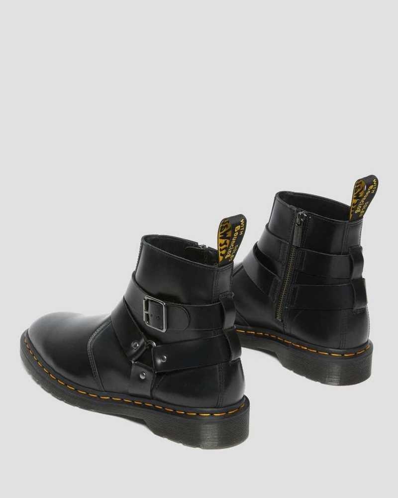 Dr Martens Jaimes Leather Harness Chelsea Boots Ankle Boots Black | 13940URAI