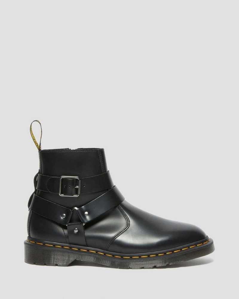 Dr Martens Jaimes Leather Harness Chelsea Boots Ankle Boots Black | 13940URAI