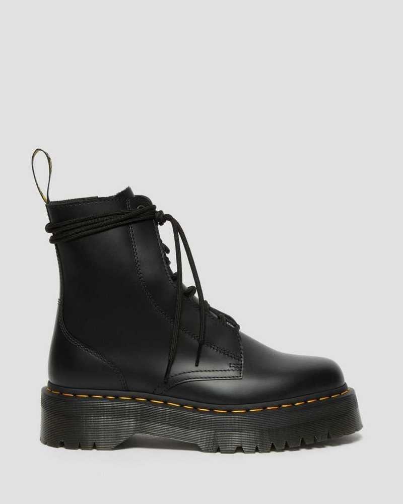 Dr Martens Jarrick Smooth Leather Platform Boots Ankle Boots Black | 89650VPNE