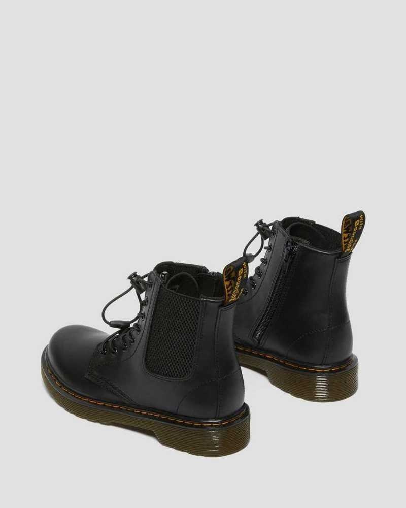 Dr Martens Junior 1460 Harper Leather Boots Boots Black | 31680NSHQ