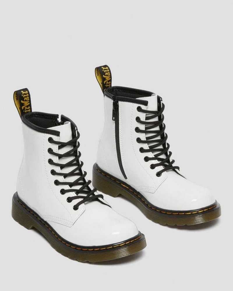 Dr Martens Junior 1460 Patent Leather Lace Up Boots Boots Patent Lamper | 08471WZBL