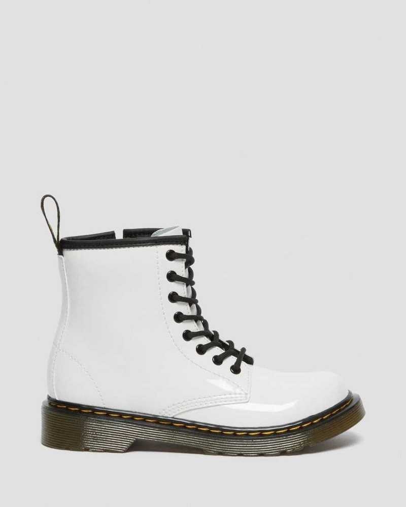 Dr Martens Junior 1460 Patent Leather Lace Up Boots Boots Patent Lamper | 08471WZBL