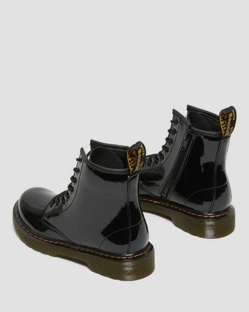 Dr Martens Junior 1460 Patent Leather Lace Up Boots Boots Black | 97642BVKL