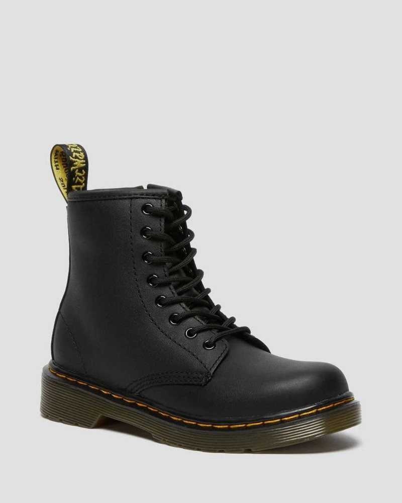 Dr Martens Junior 1460 Softy T Leather Lace Up Boots Boots Black | 72016PGUT