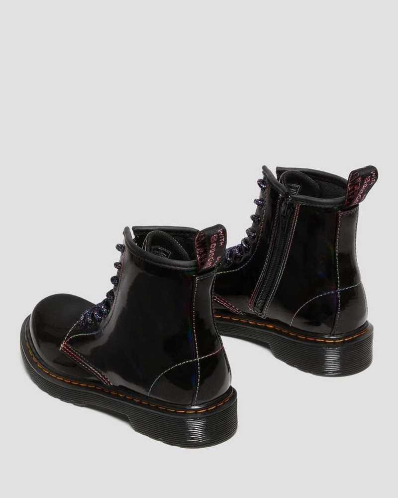 Dr Martens Junior 1460 Sparkle Rays Lace Up Boots Boots Black | 80536HWEN