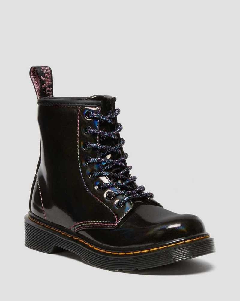 Dr Martens Junior 1460 Sparkle Rays Lace Up Boots Boots Black | 80536HWEN