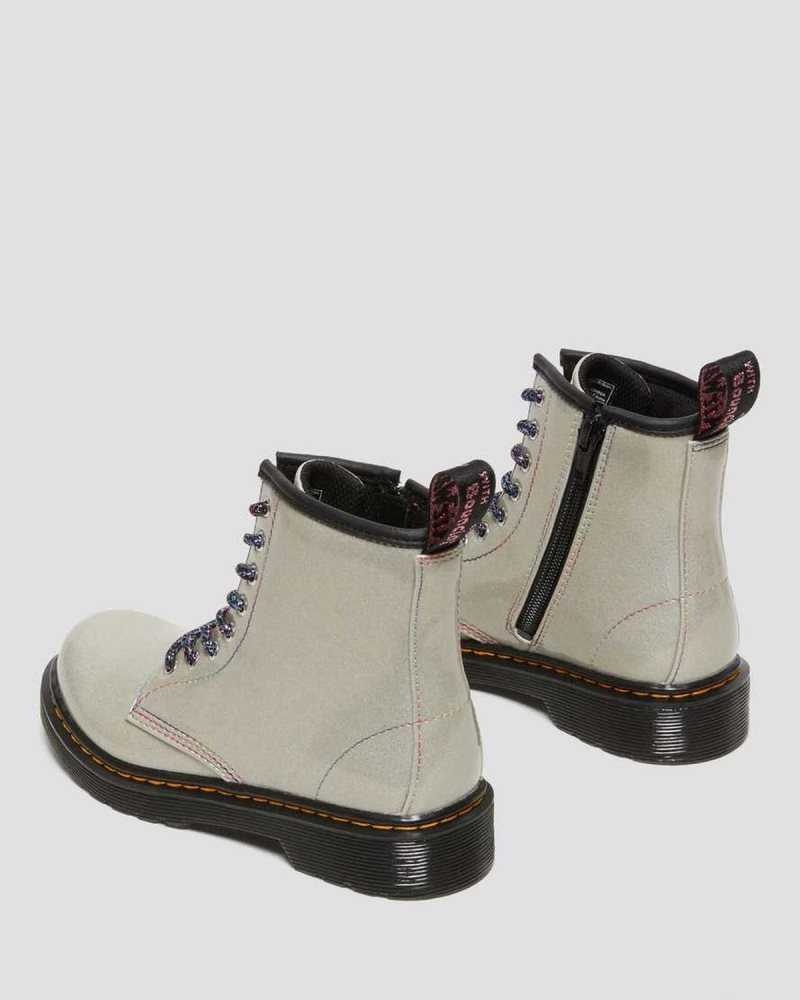 Dr Martens Junior 1460 Sparkle Rays Lace Up Boots Boots Silver | 72156HQOF