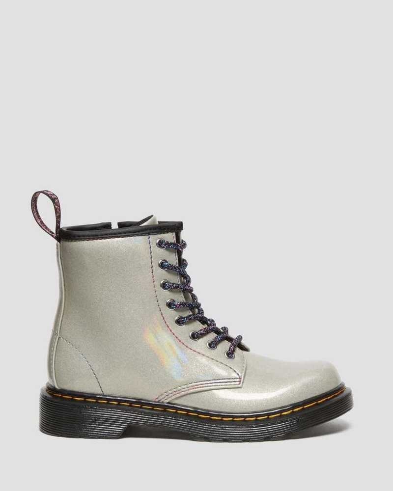 Dr Martens Junior 1460 Sparkle Rays Lace Up Boots Boots Silver | 72156HQOF