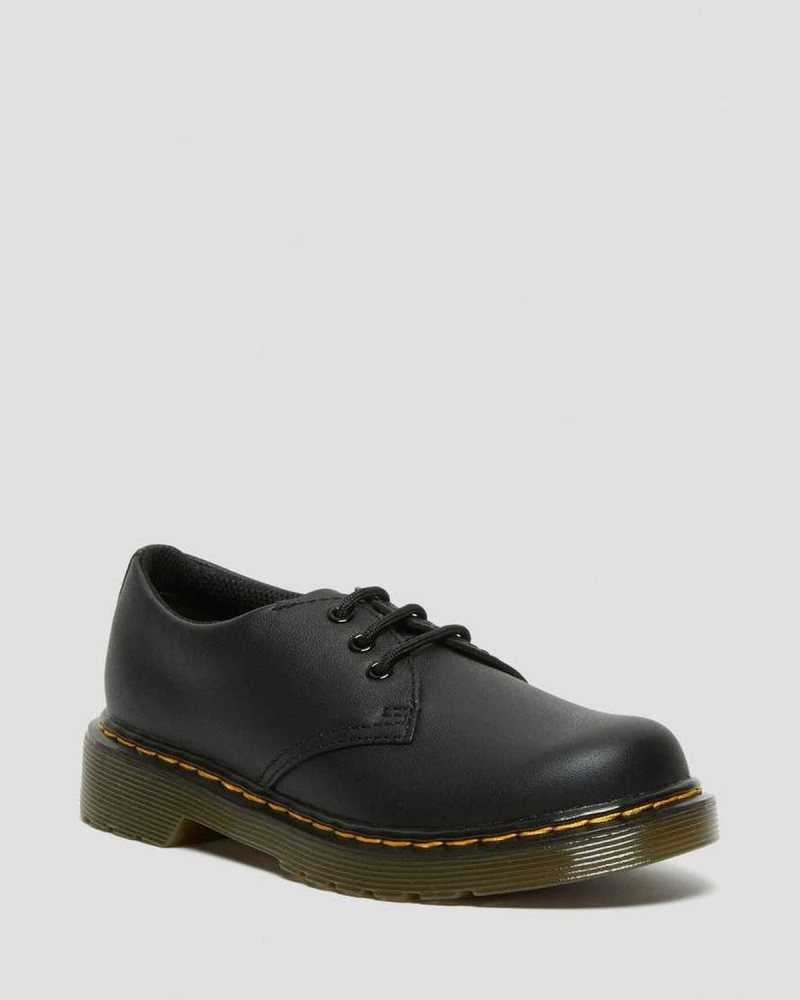 Dr Martens Junior 1461 Softy T Leather Shoes Shoes Black | 15640RMJE