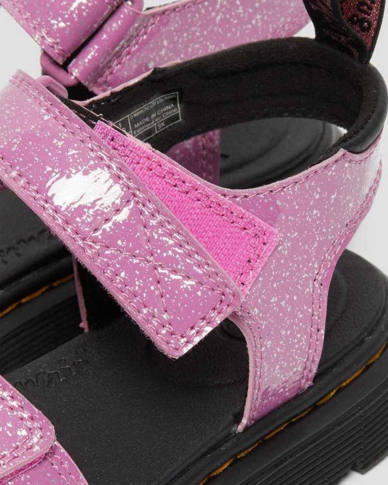 Dr Martens Junior Klaire Glitter Sandals Sandals Pink | 53489JXCW