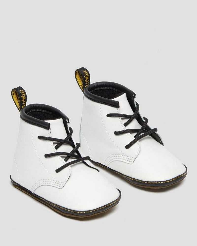 Dr Martens Newborn 1460 Auburn Leather Booties Boots White | 19478RGMK