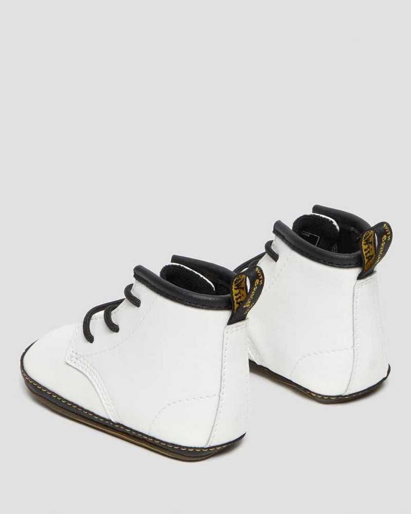 Dr Martens Newborn 1460 Auburn Leather Booties Boots White | 19478RGMK