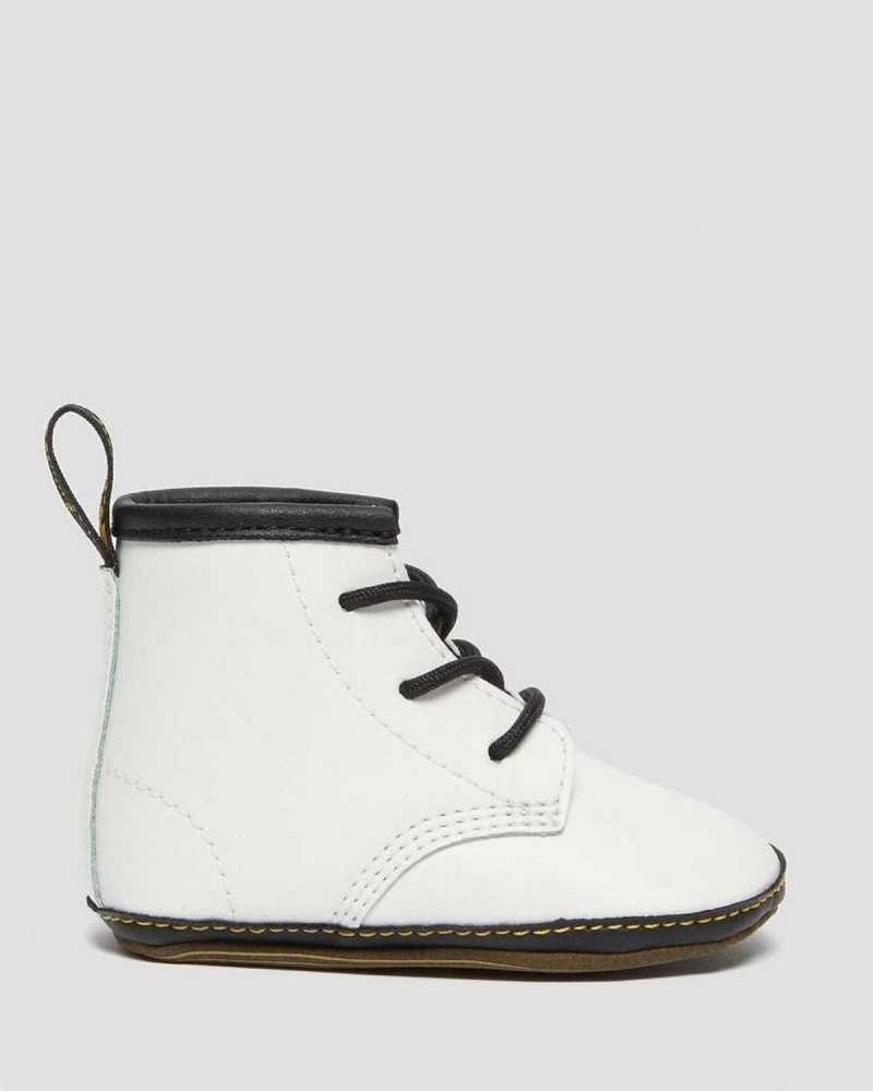 Dr Martens Newborn 1460 Auburn Leather Booties Boots White | 19478RGMK