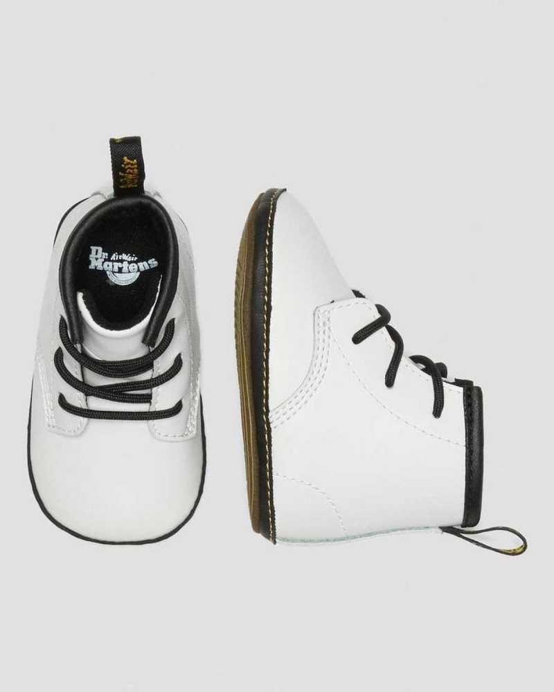 Dr Martens Newborn 1460 Auburn Leather Booties Boots White | 19478RGMK