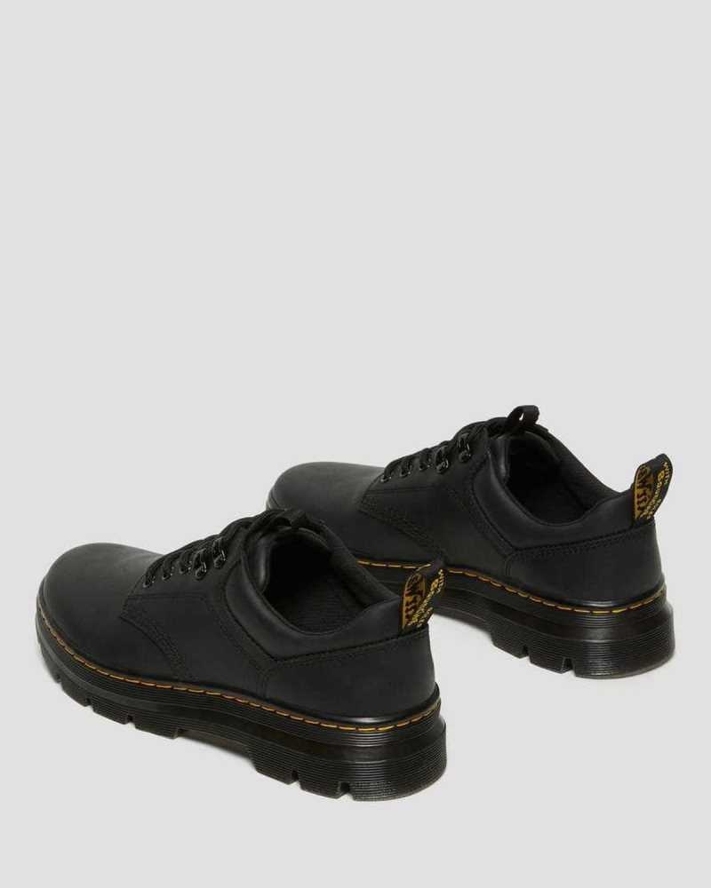 Dr Martens Reeder Wyoming Leather Utility Shoes Oxfords Shoes Black | 79518ZNMB