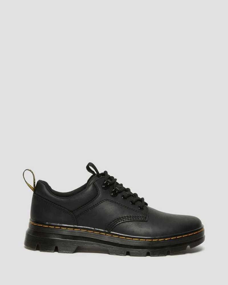 Dr Martens Reeder Wyoming Leather Utility Shoes Oxfords Shoes Black | 79518ZNMB