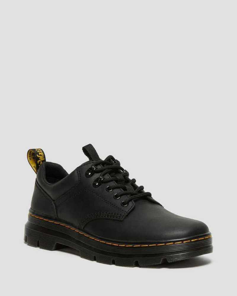 Dr Martens Reeder Wyoming Leather Utility Shoes Oxfords Shoes Black | 79518ZNMB