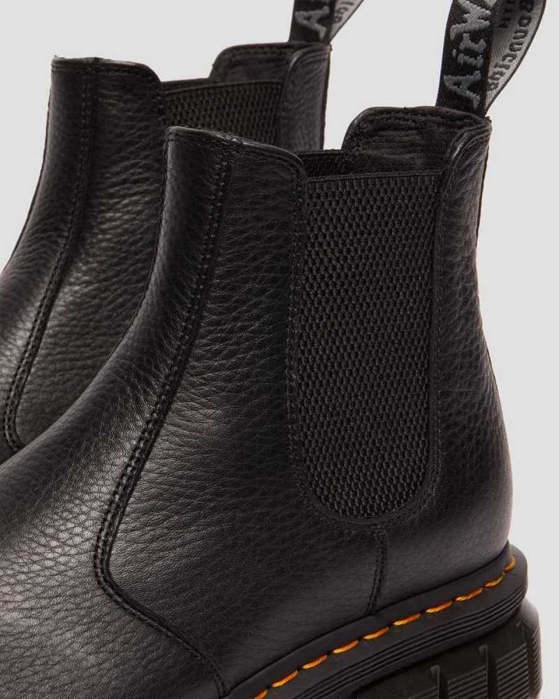 Dr Martens Rikard Lunar Leather Chelsea Boots Platform Boots Black | 07825SLXF