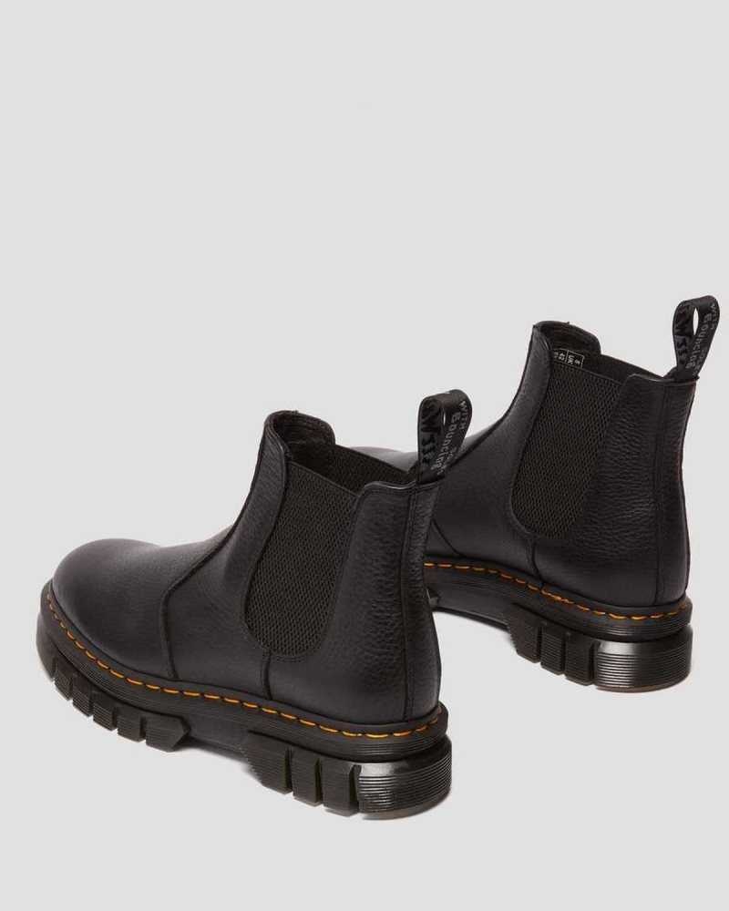 Dr Martens Rikard Lunar Leather Chelsea Boots Platform Boots Black | 07825SLXF