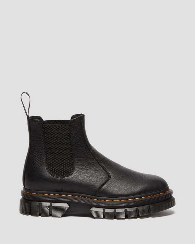 Dr Martens Rikard Lunar Leather Chelsea Boots Platform Boots Black | 07825SLXF