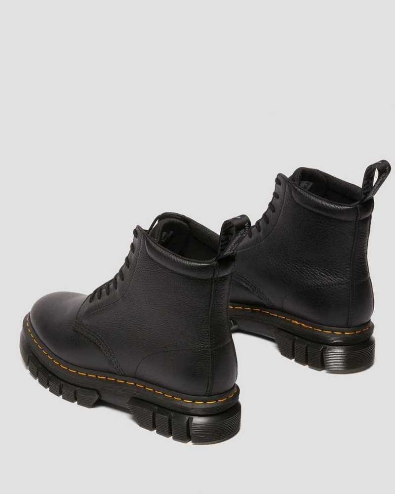 Dr Martens Rikard Lunar Leather Platform Boots Platform Boots Black | 13827FAKL